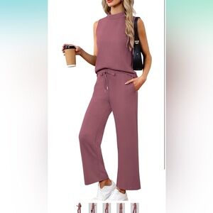 Sleeveless Mauve Jumpsuit